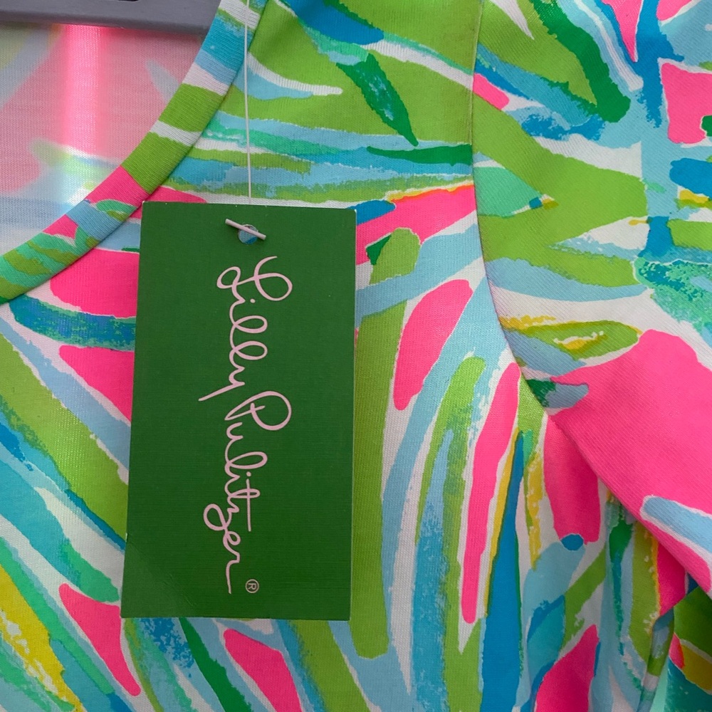 Lilly Pulitzer Beacon Dress Tiki Pink size S New! 💓neon bright print🩷NWT